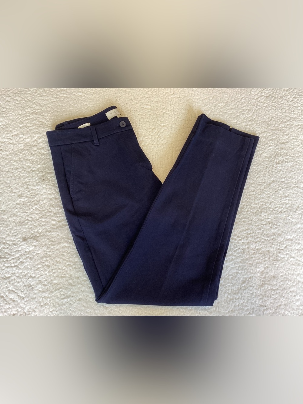 Talbots Curvy Fit Navy Pants Size 6 Straight Leg Quiet Luxury Preppy
